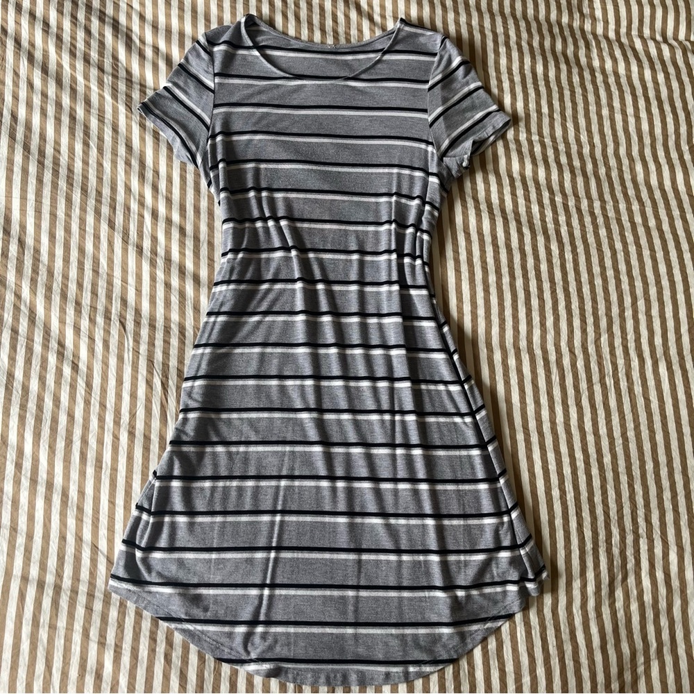 Striped Gray Women's Dress